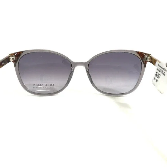 Anne Klein Sunglasses AK7067 036 GREY Tortoise Round Frames with Purple Lenses - Picture 8 of 12